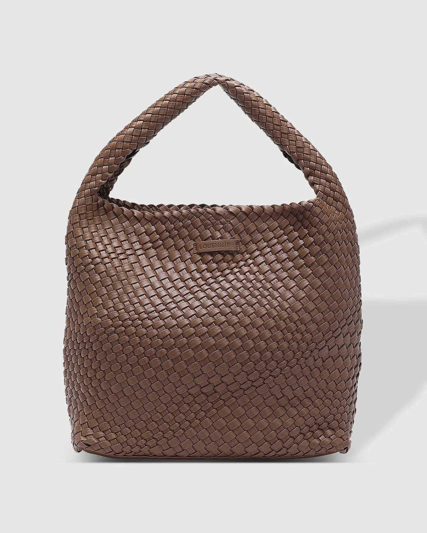 Gabby Woven Shoulder Bag Chocolate