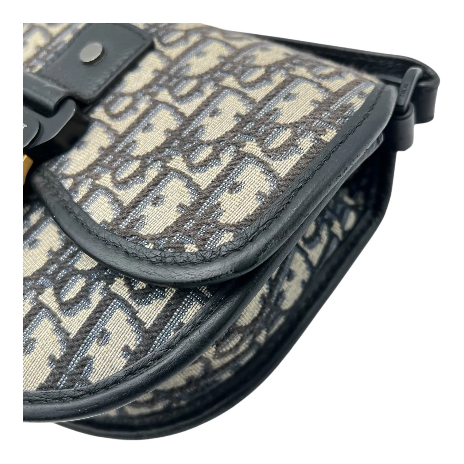 Gallop Crossbody Bag Small Blue in Canvas, Black hardware
