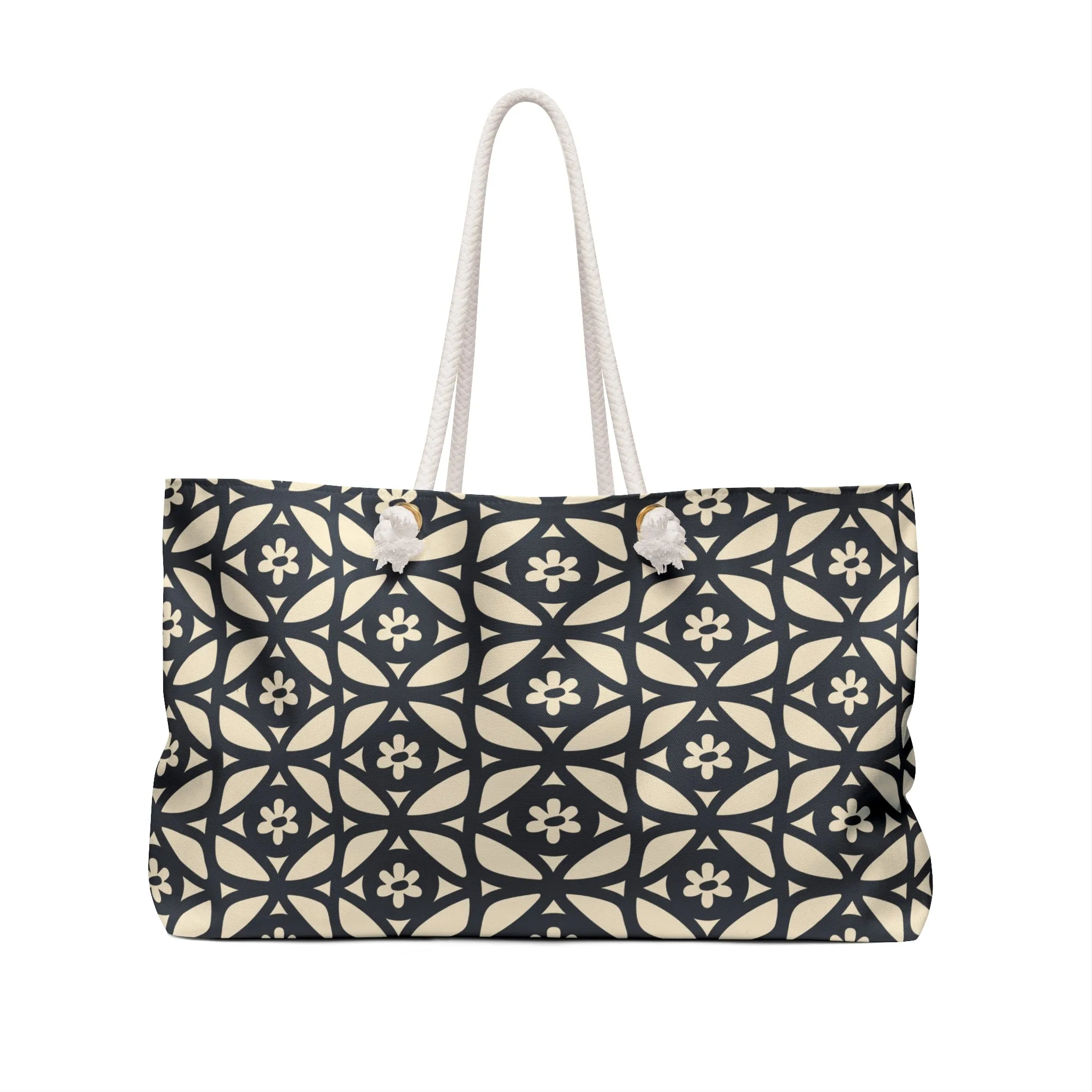 Geometric Flower Weekender Bag