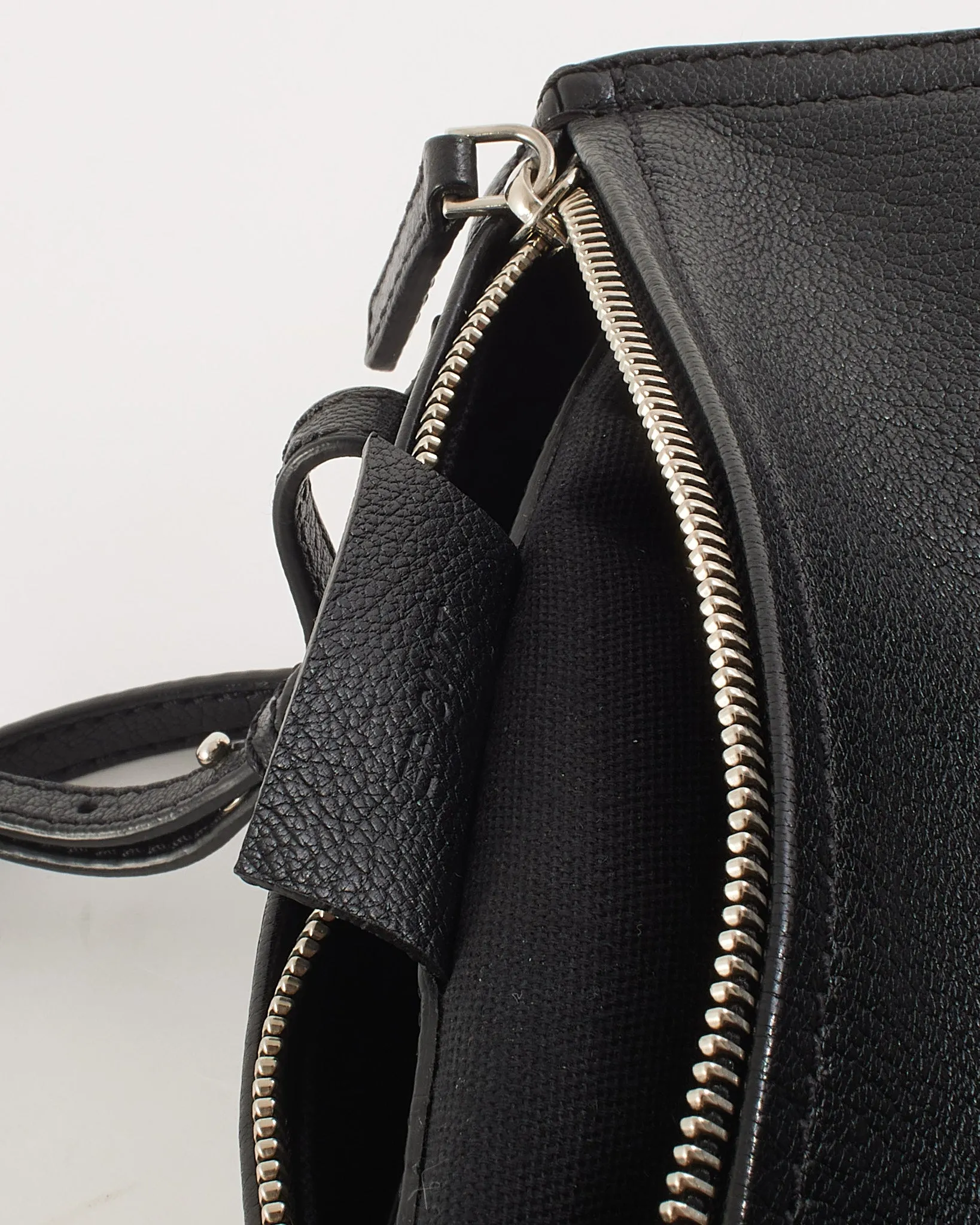 Givenchy Black Grained Goatskin Leather Mini Pandora Bag