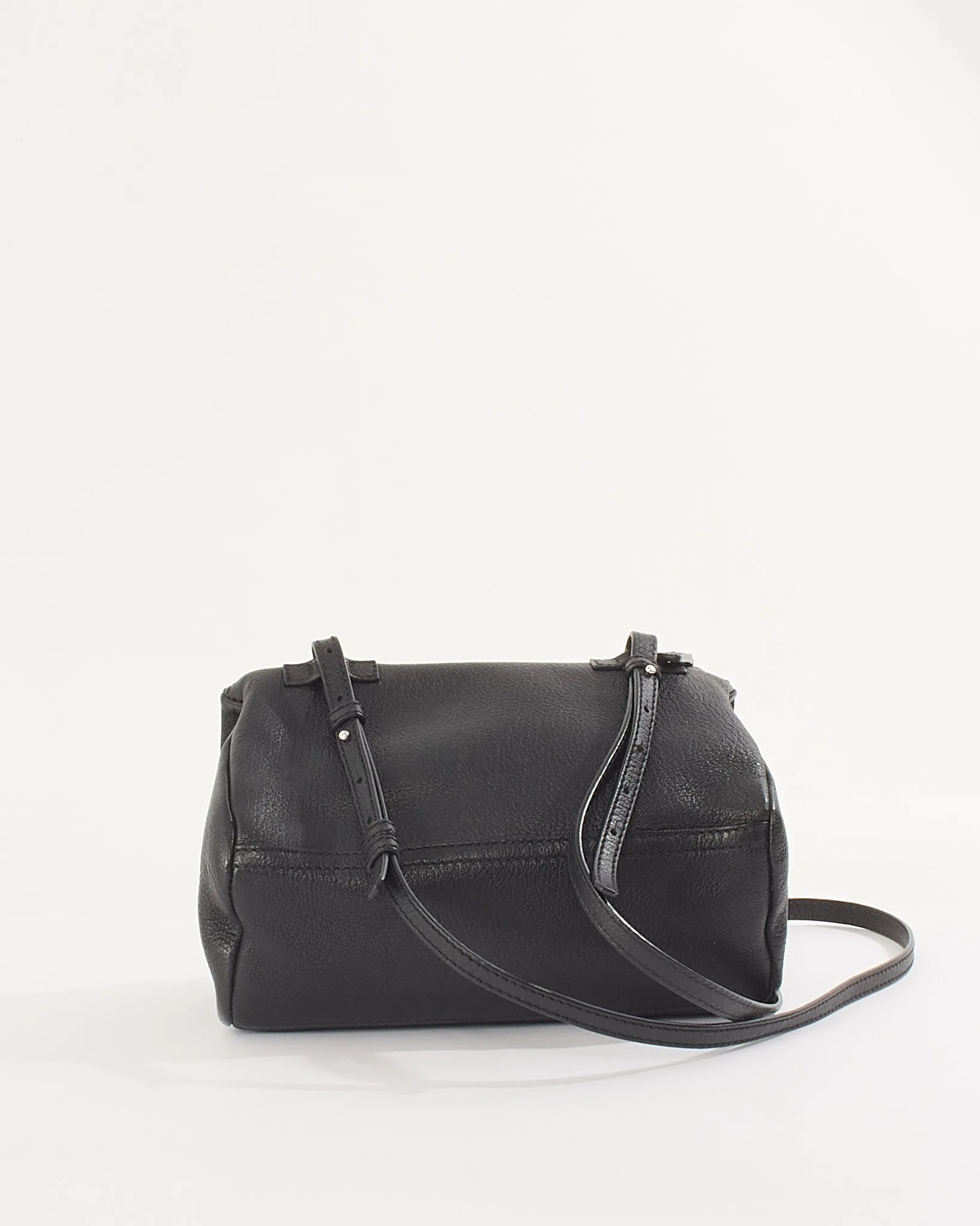 Givenchy Black Grained Goatskin Leather Mini Pandora Bag