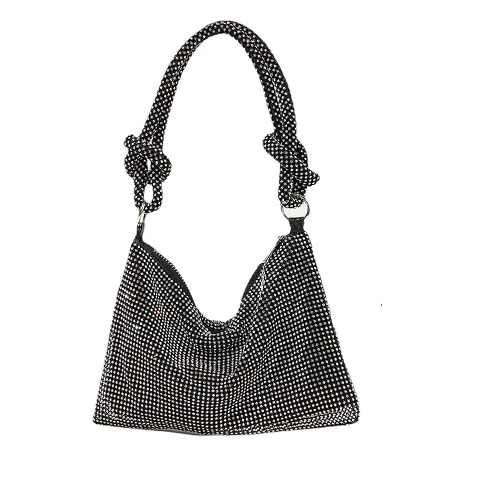 Glitter Mesh Slouch Bag