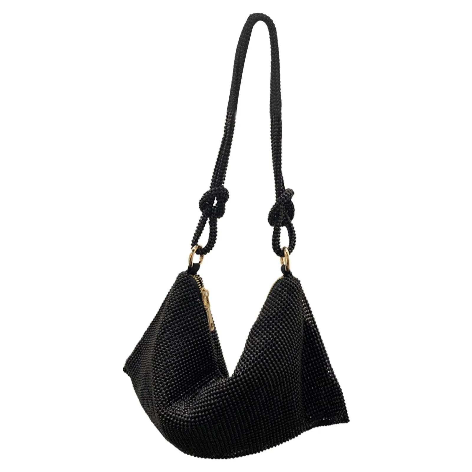 Glitter Mesh Slouch Bag