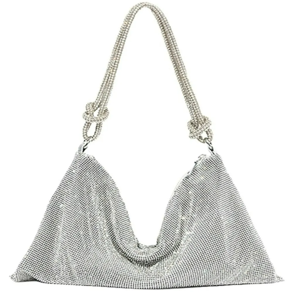 Glitter Mesh Slouch Bag