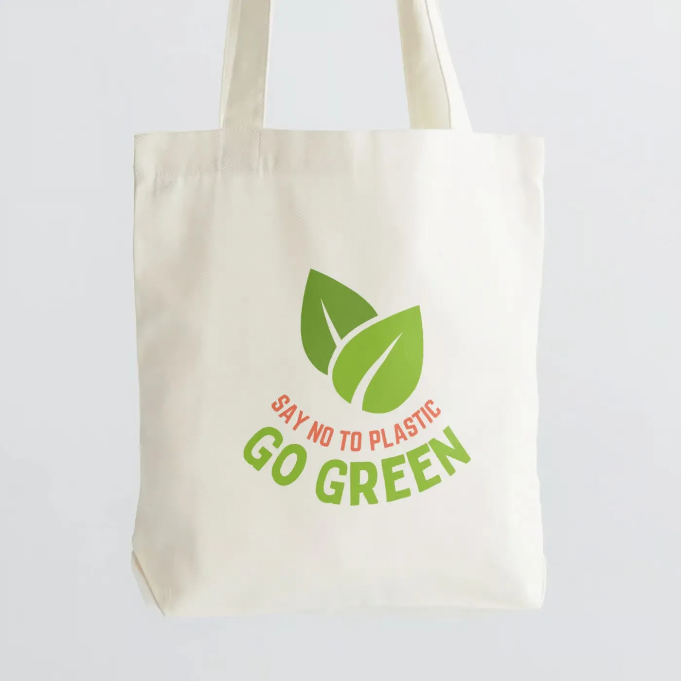 Go Green Tote Bag With Zipper