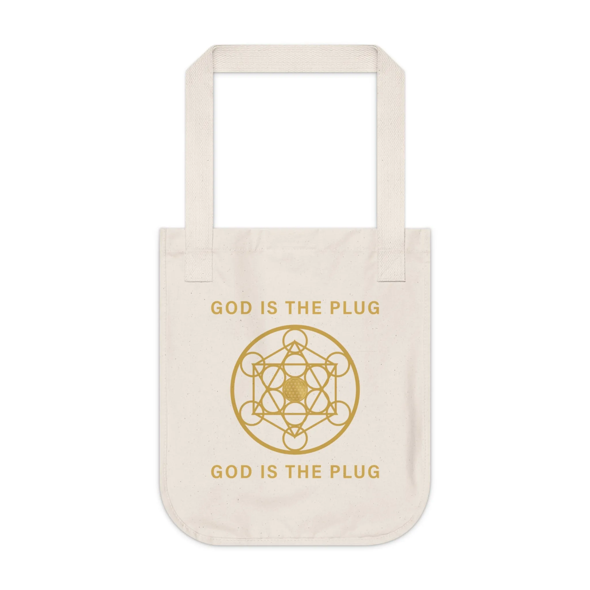GOD IS THE PLUG - Organic Canvas Tote Bag