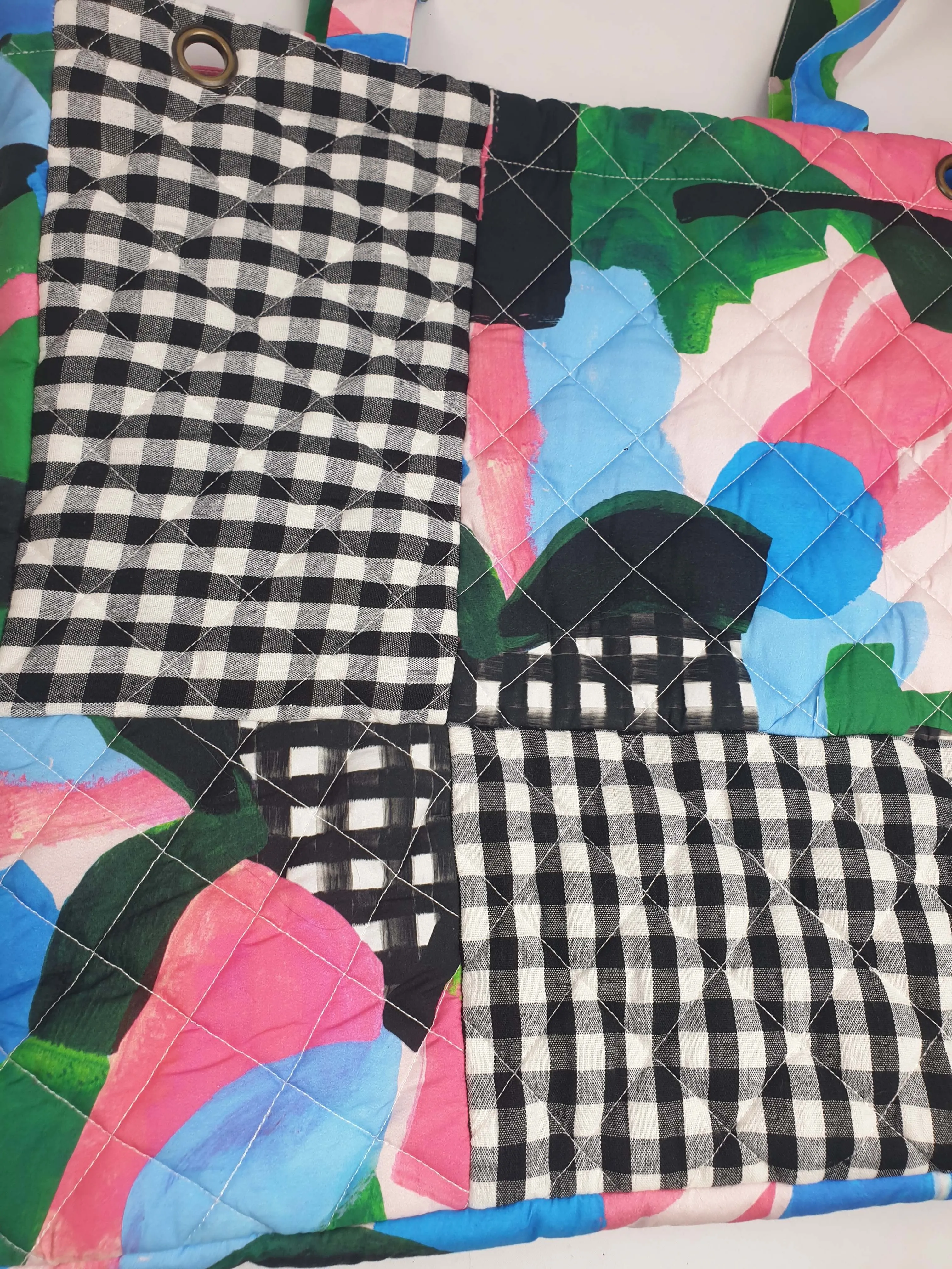 Gorman quilted gingham print tote