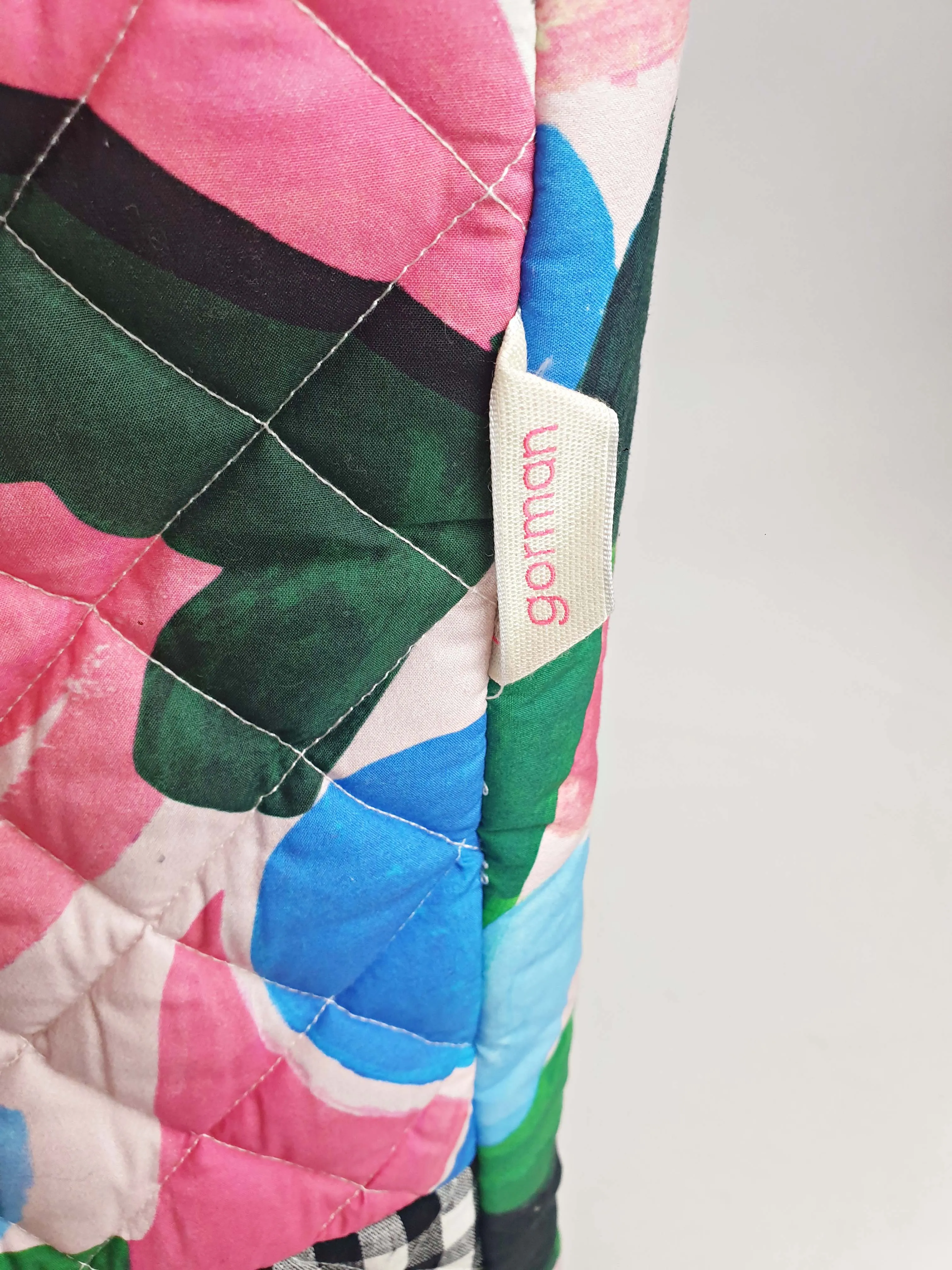 Gorman quilted gingham print tote