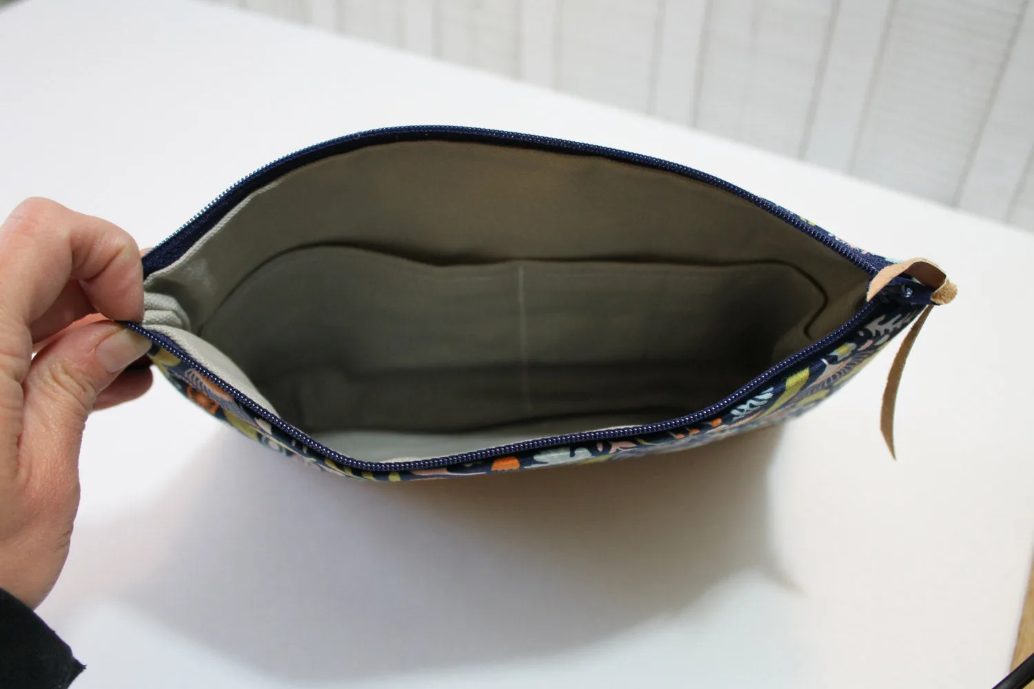 Grab N Go Wristlet Clutch - Charcoal Shibori  with Vegan Leather