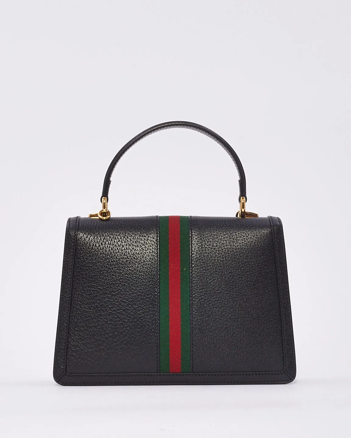 Gucci Black Leather Ophidia Small Top Handle