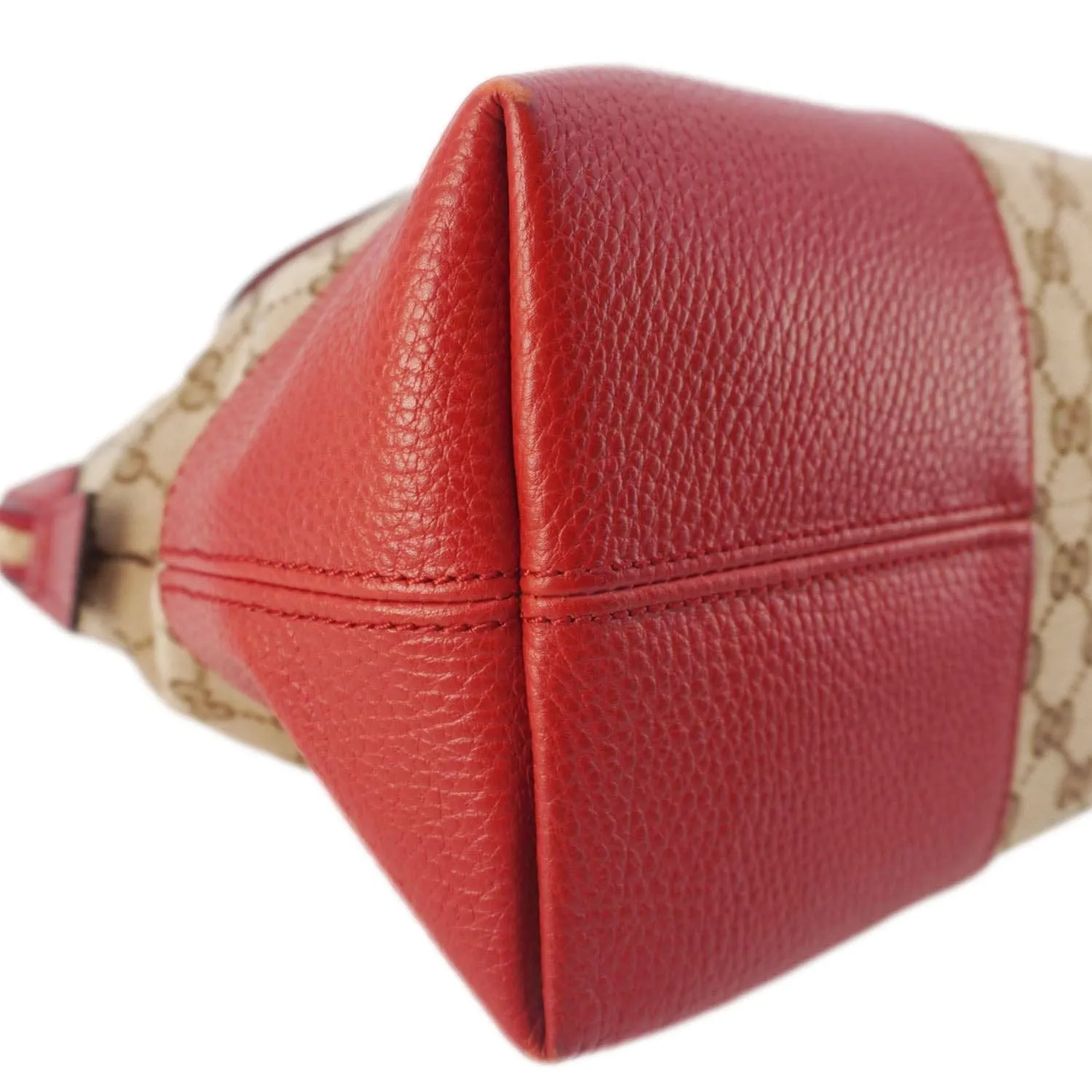GUCCI Bree GG Canvas Hobo Bag Red 449243