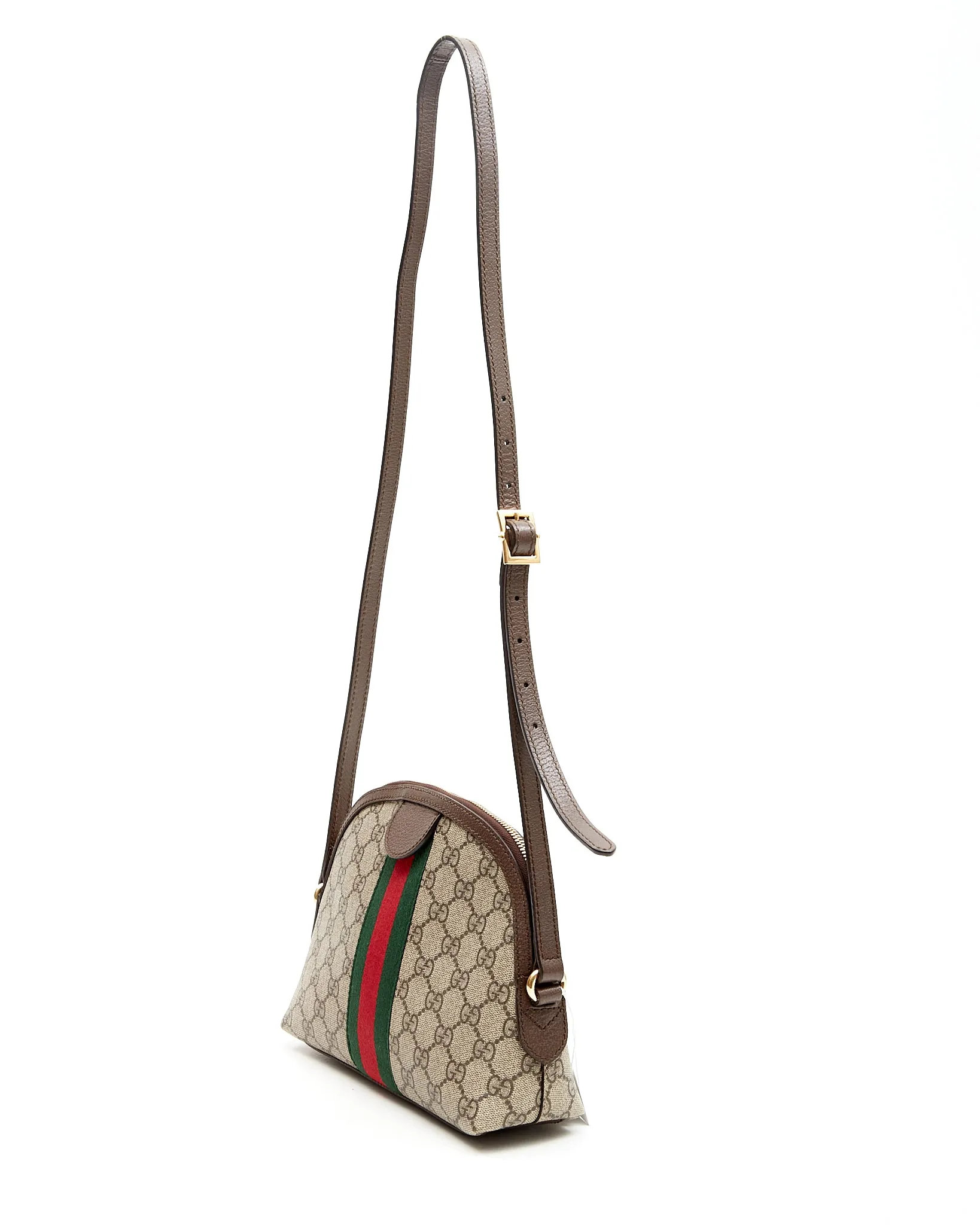 Gucci Brown GG Supreme Canvas Small Ophidia Crossbody Bag