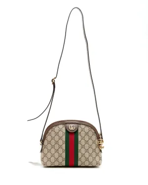 Gucci Brown GG Supreme Canvas Small Ophidia Crossbody Bag