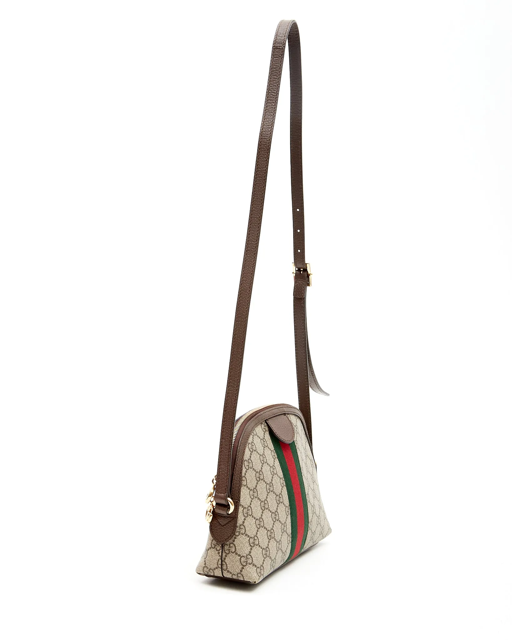 Gucci Brown GG Supreme Canvas Small Ophidia Crossbody Bag
