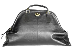 Gucci Calfskin Large Re(Belle) Top Handle Bag Black W/ Strap