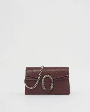 Gucci Dionysus Burgundy Leather Super Mini Bag
