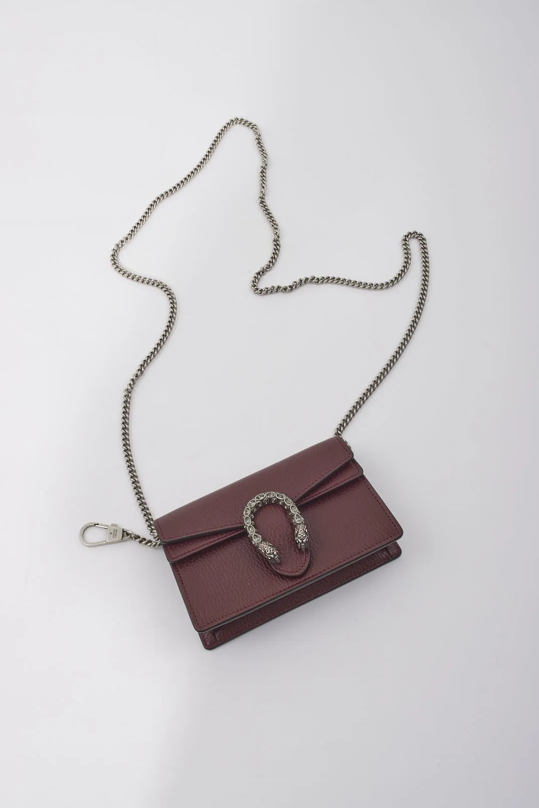 Gucci Dionysus Burgundy Leather Super Mini Bag
