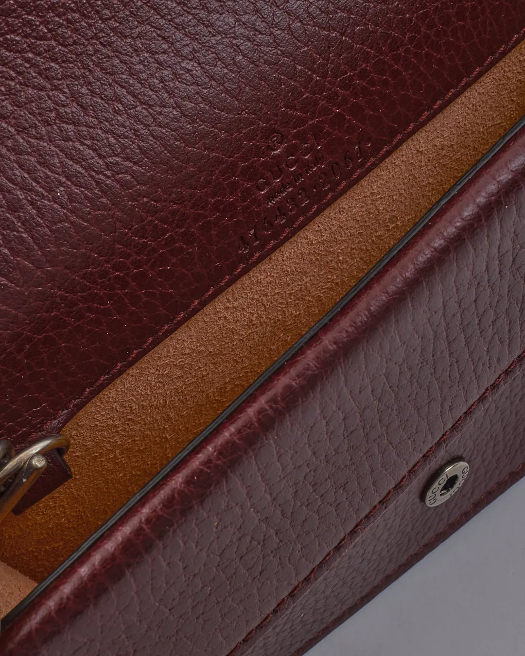 Gucci Dionysus Burgundy Leather Super Mini Bag