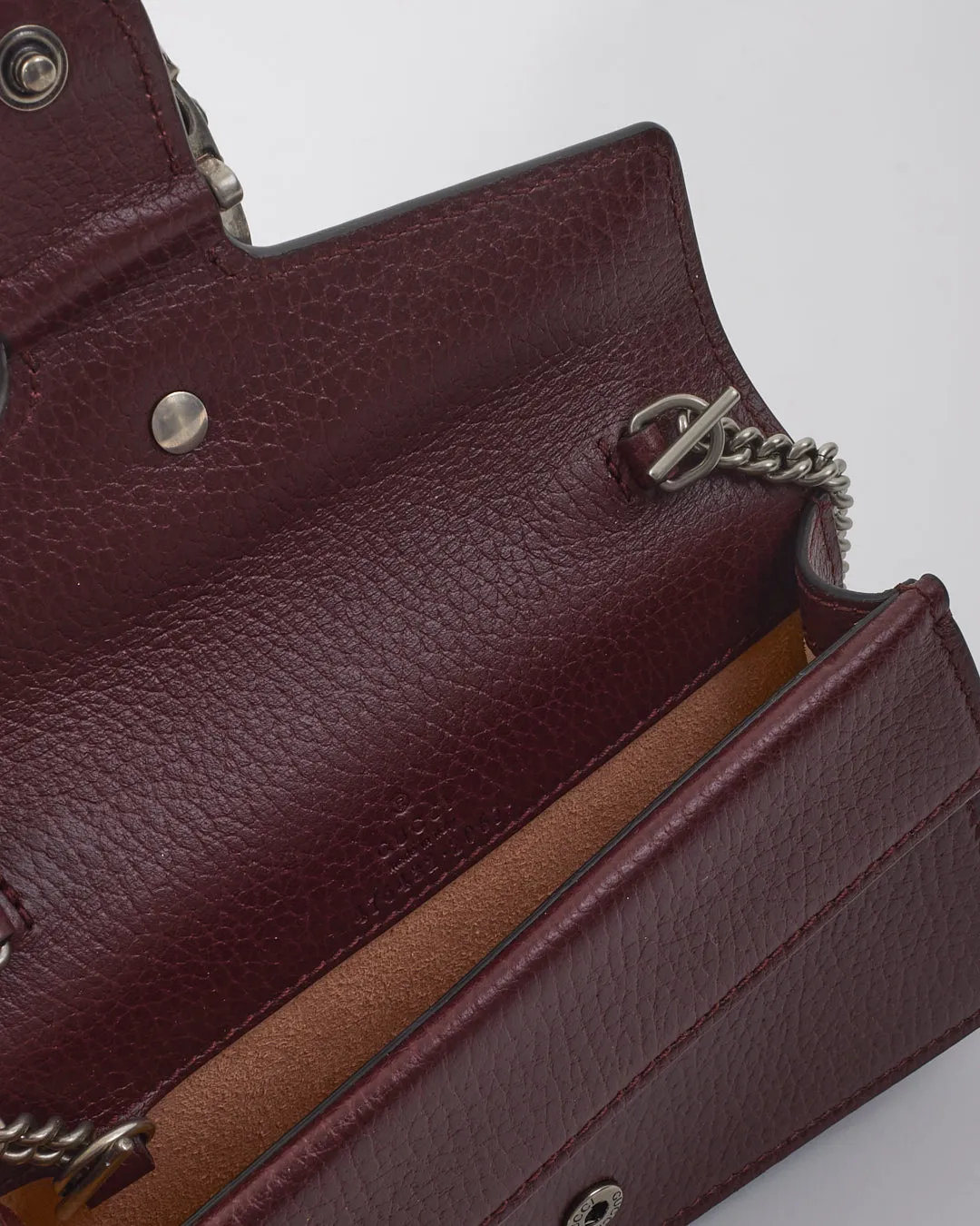 Gucci Dionysus Burgundy Leather Super Mini Bag