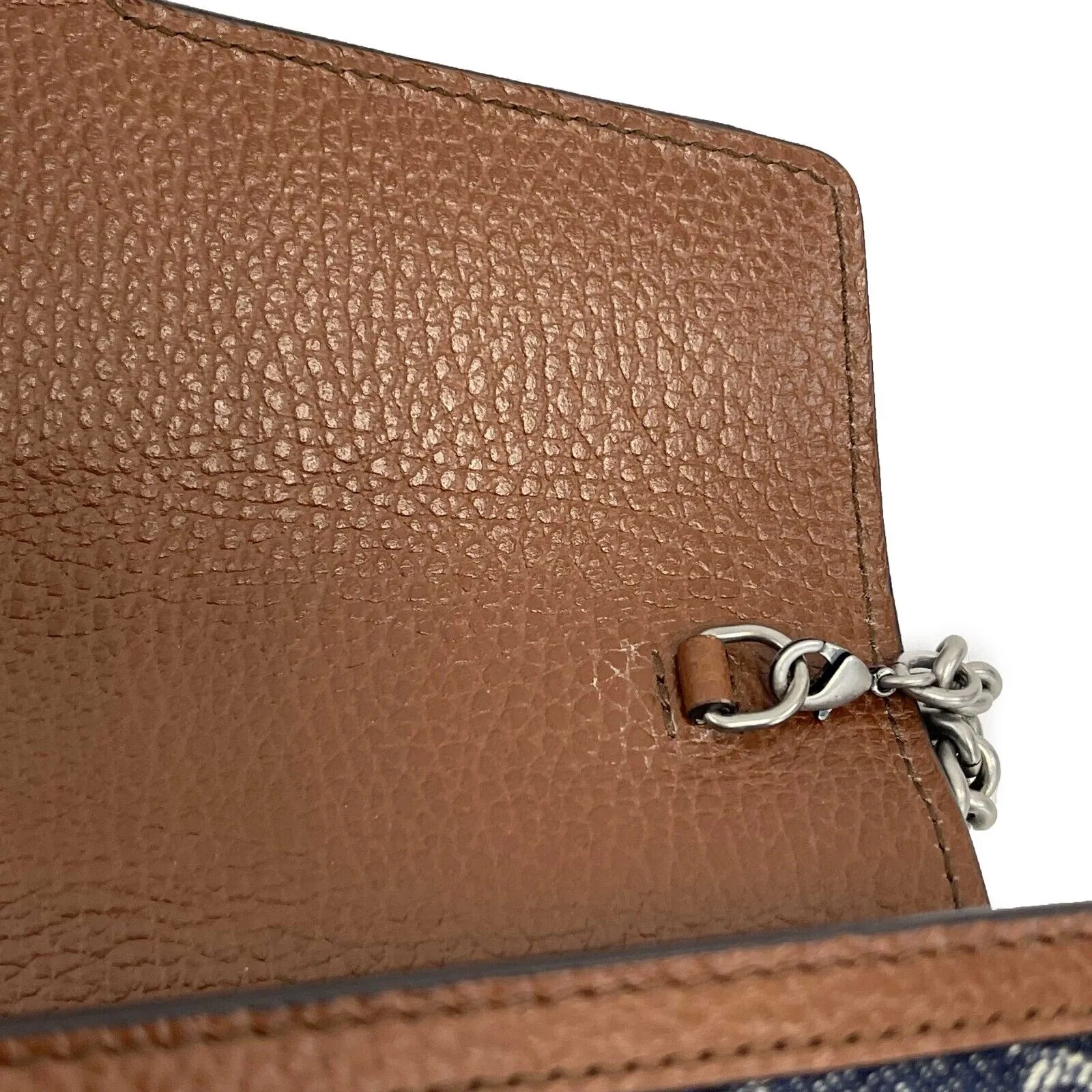 Gucci - Dionysus GG Denim Shoulder Bag Collection - Blue Brown w/ Shoulder Chain