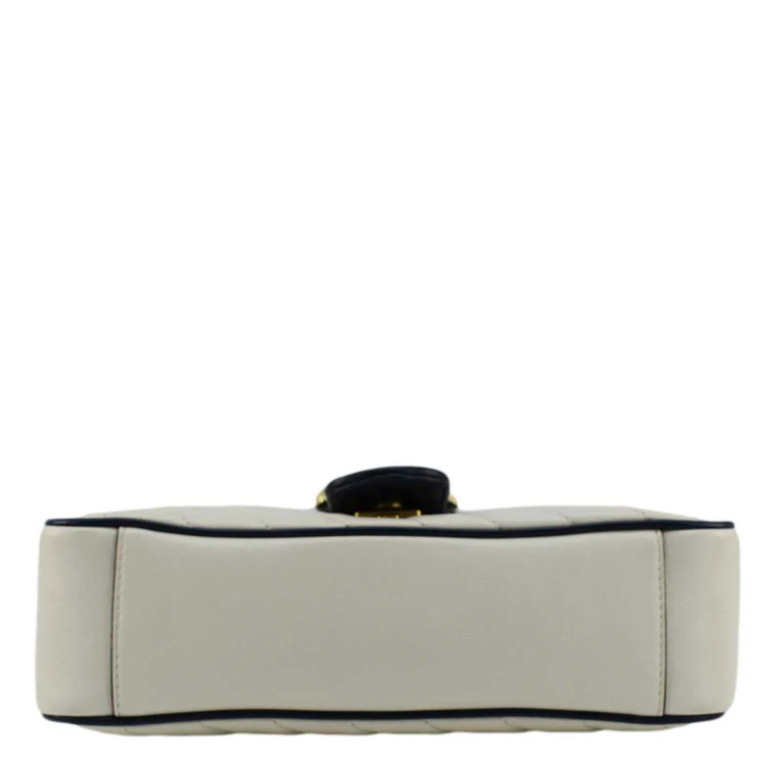 GUCCI GG Marmont Small Diagonal Matelasse Leather Crossbody Bag White 443497