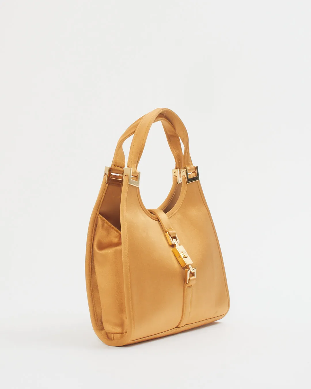 Gucci Gold Satin Mini Jackie Shoulder Bag
