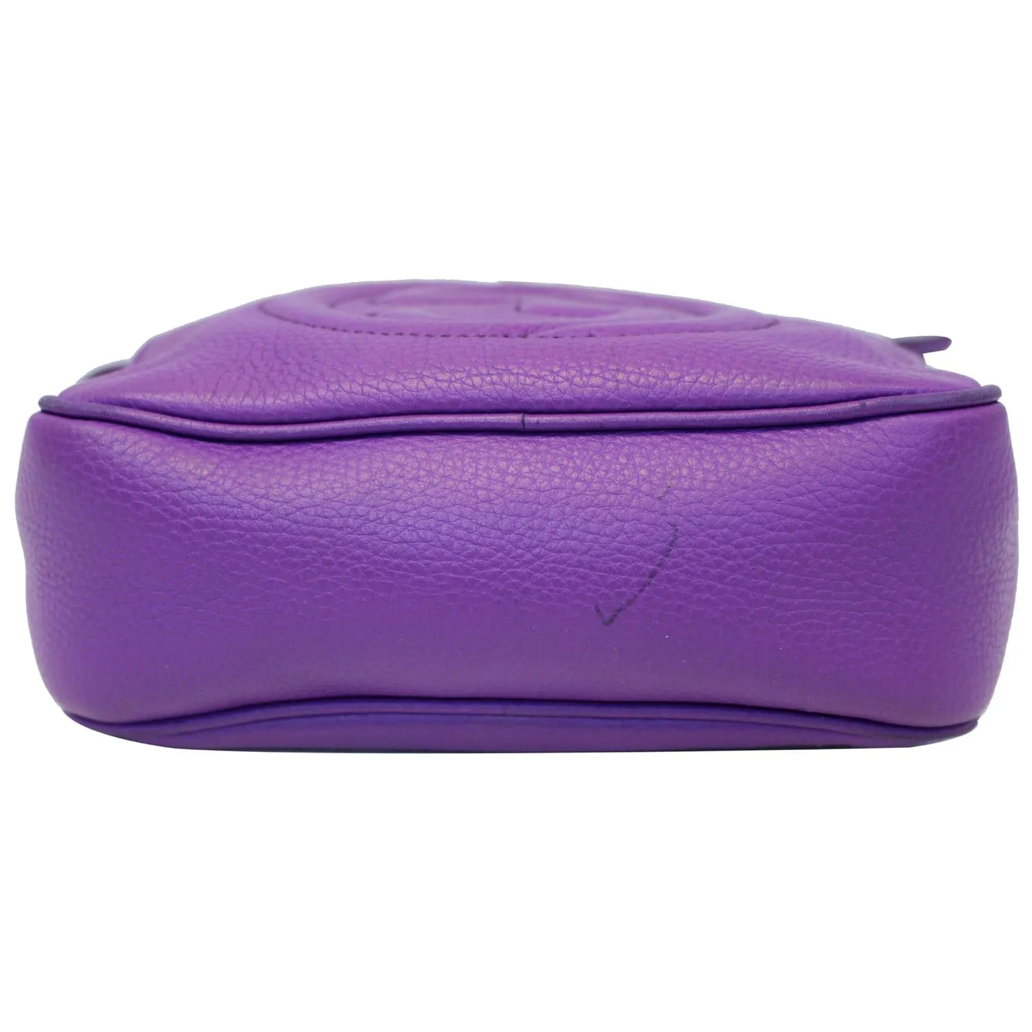 GUCCI Soho Disco Pebbled Leather Small Crossbody Bag 308364 Purple