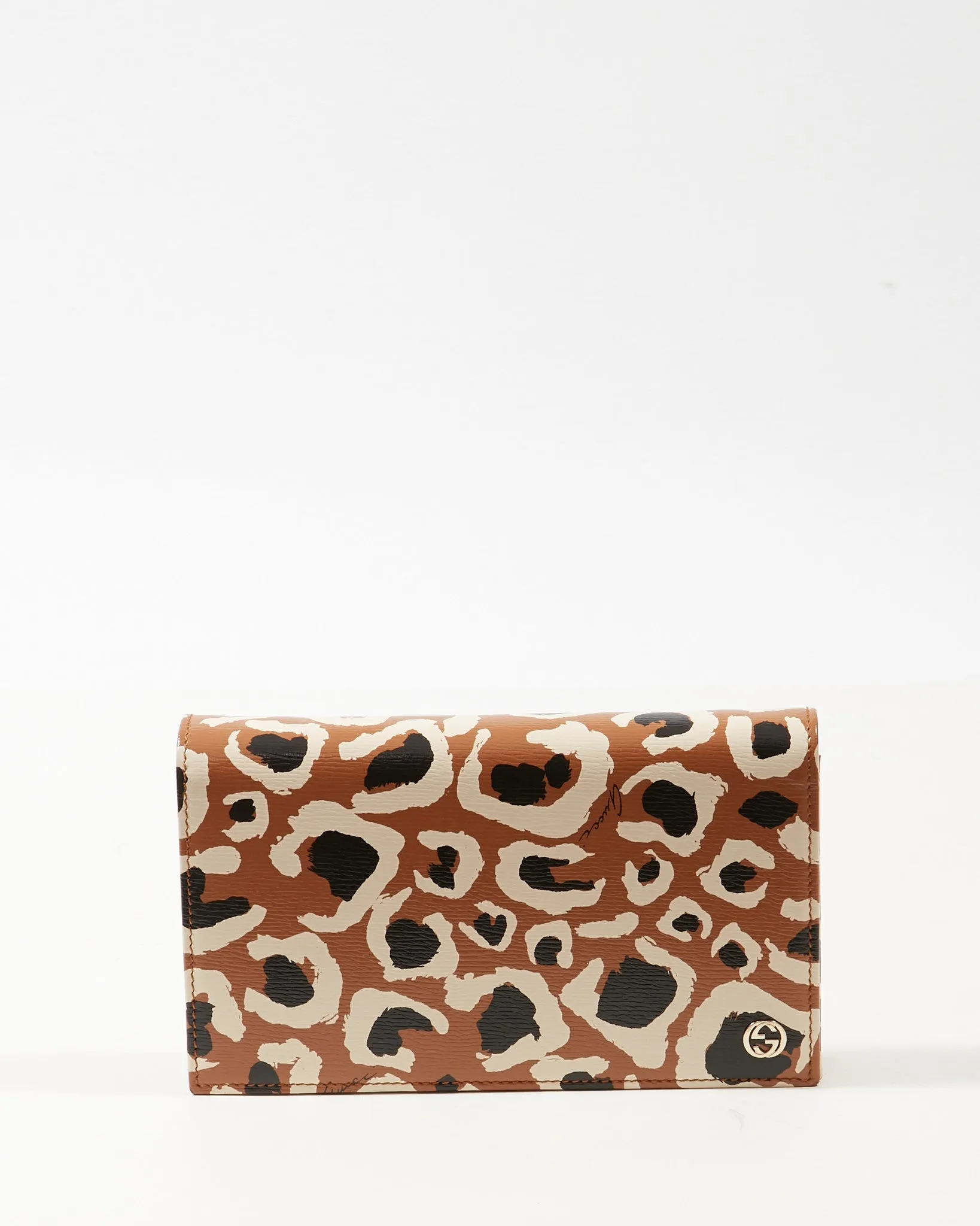 Gucci Tan Leopard Leather Betty Shanghai Wallet-On-Chain Shoulder Bag