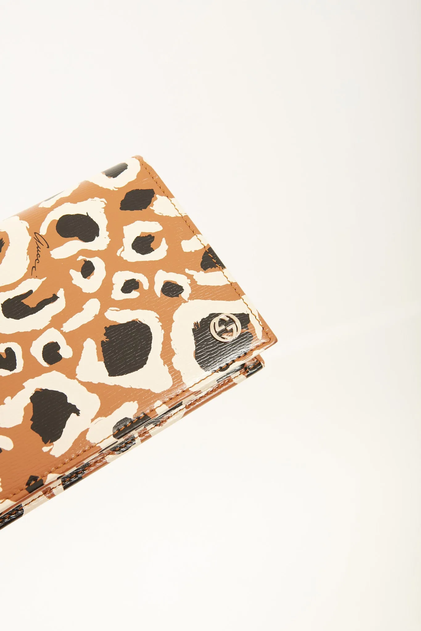 Gucci Tan Leopard Leather Betty Shanghai Wallet-On-Chain Shoulder Bag