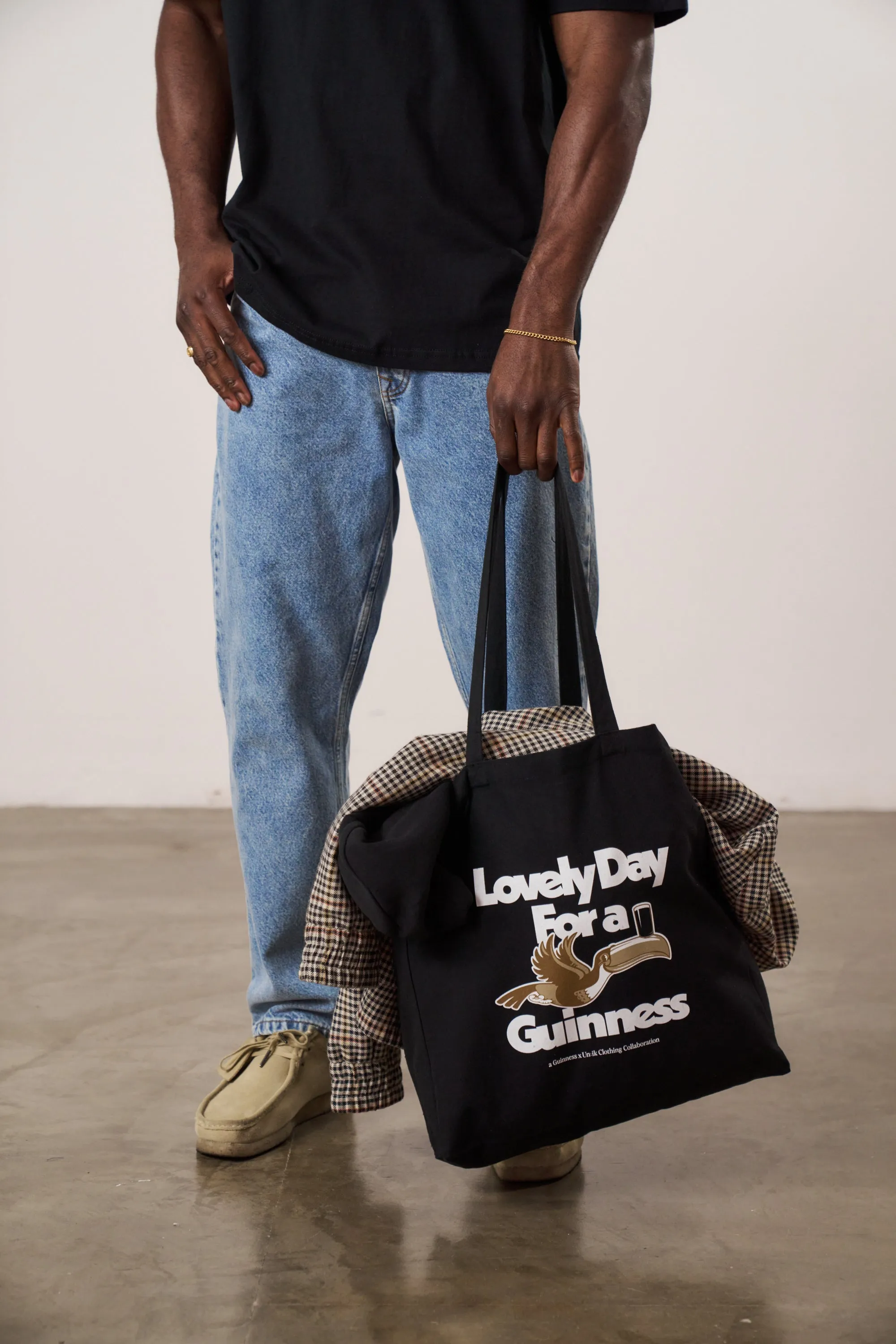 Guinness x UN:IK 'Lovely Day' Tee & Tote Bag Bundle - Black
