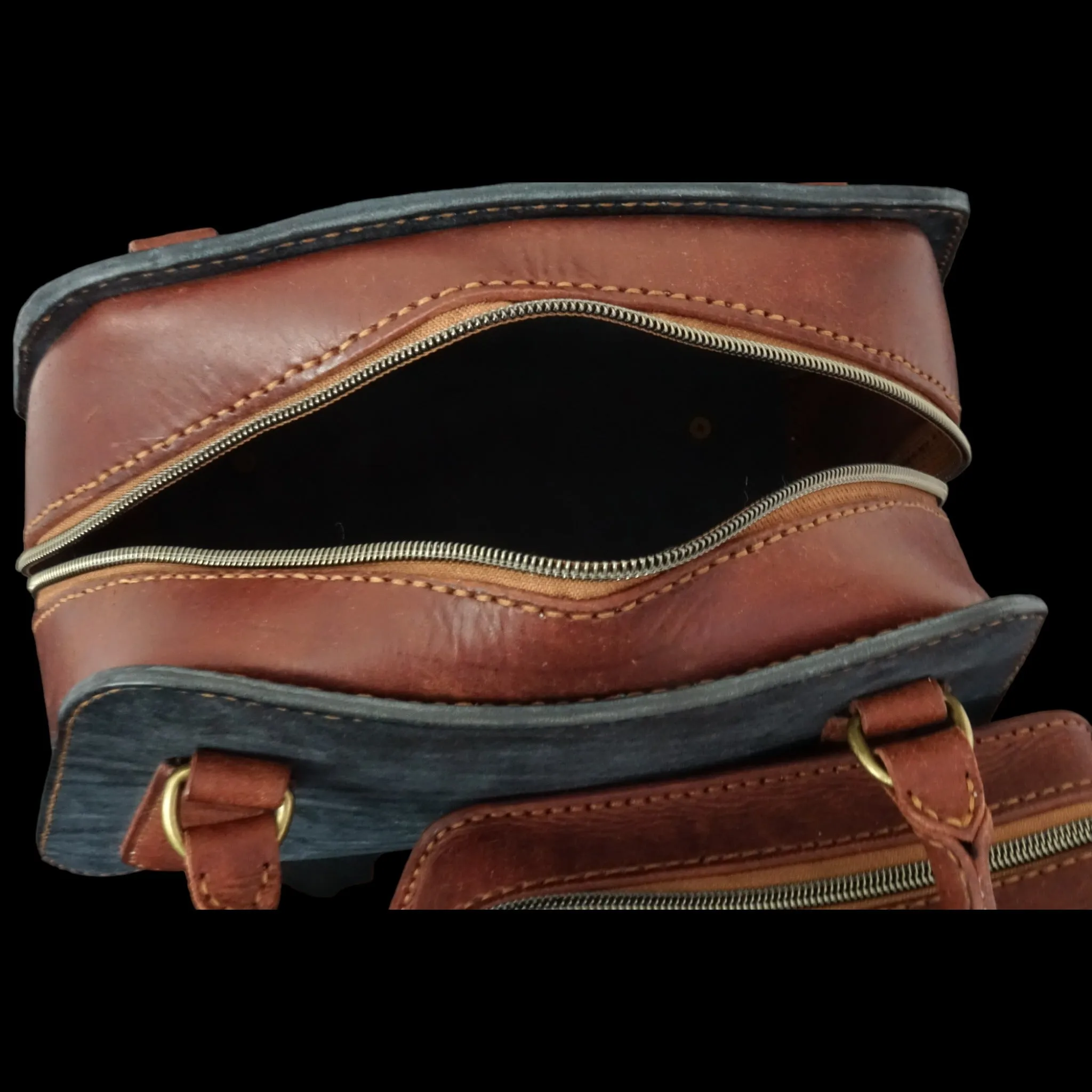 Handmade Pueblo London Leather Tote Handbag & Pencil Case Set
