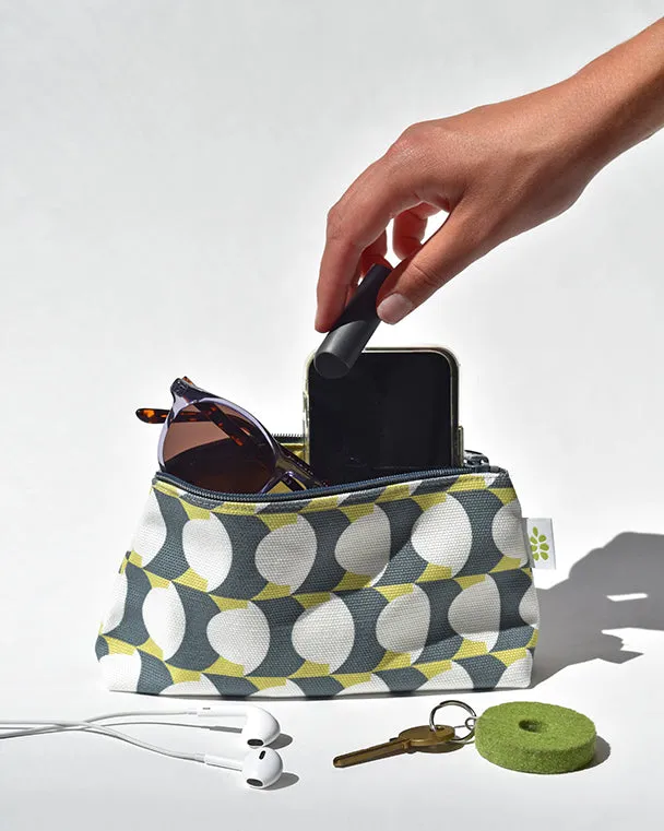 Hercule Zipper Mini Pouch – Moss Green (8" x 4.5" x 2")