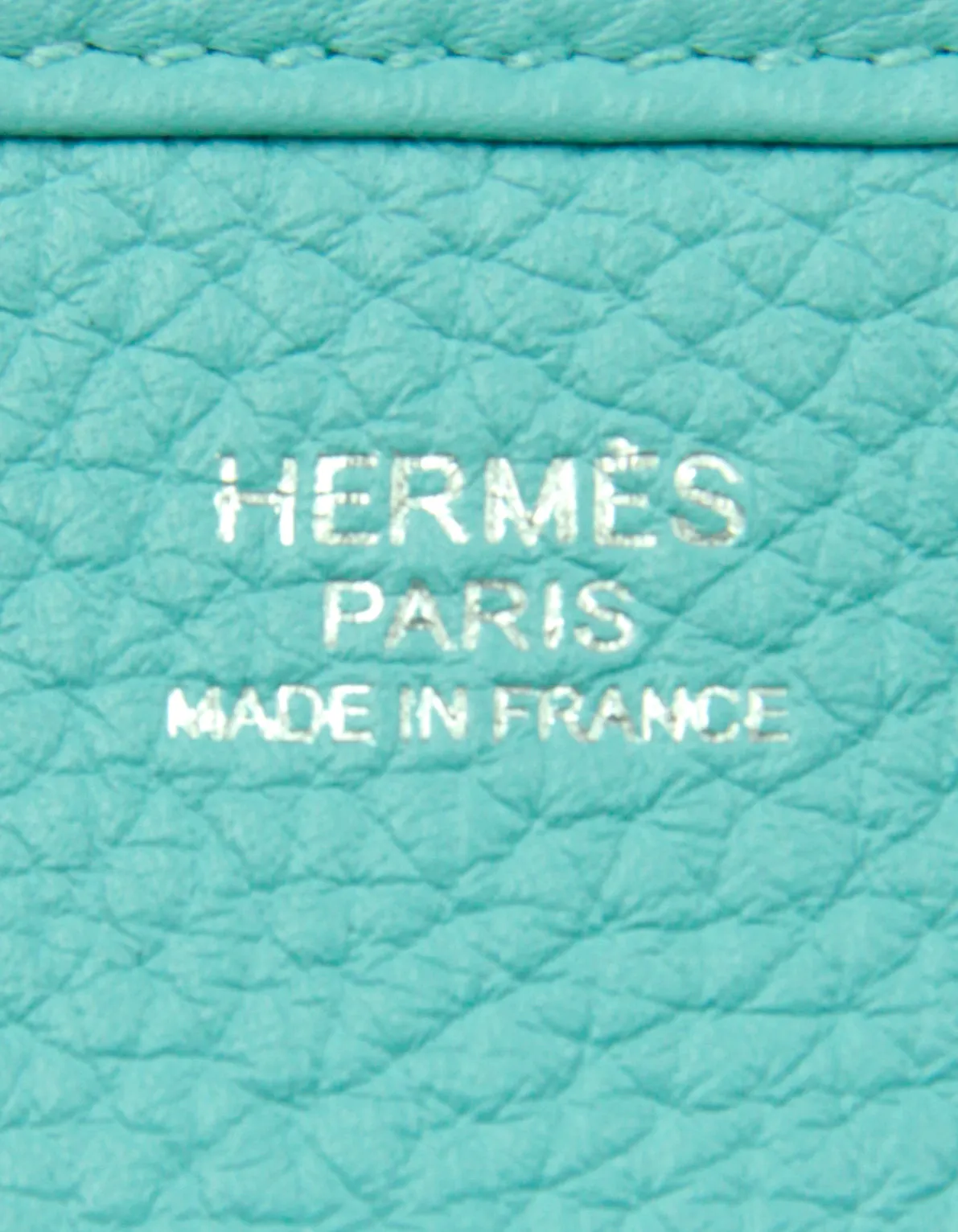 Hermes Blue Atoll Clemence Leather Evelyne III PM Messenger Bag