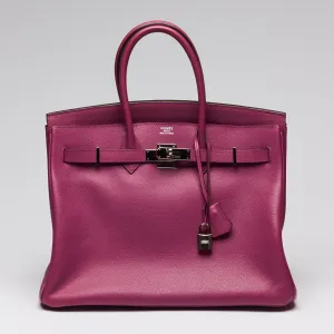 Hermes Cyclamen Epsom Leather Birkin 35