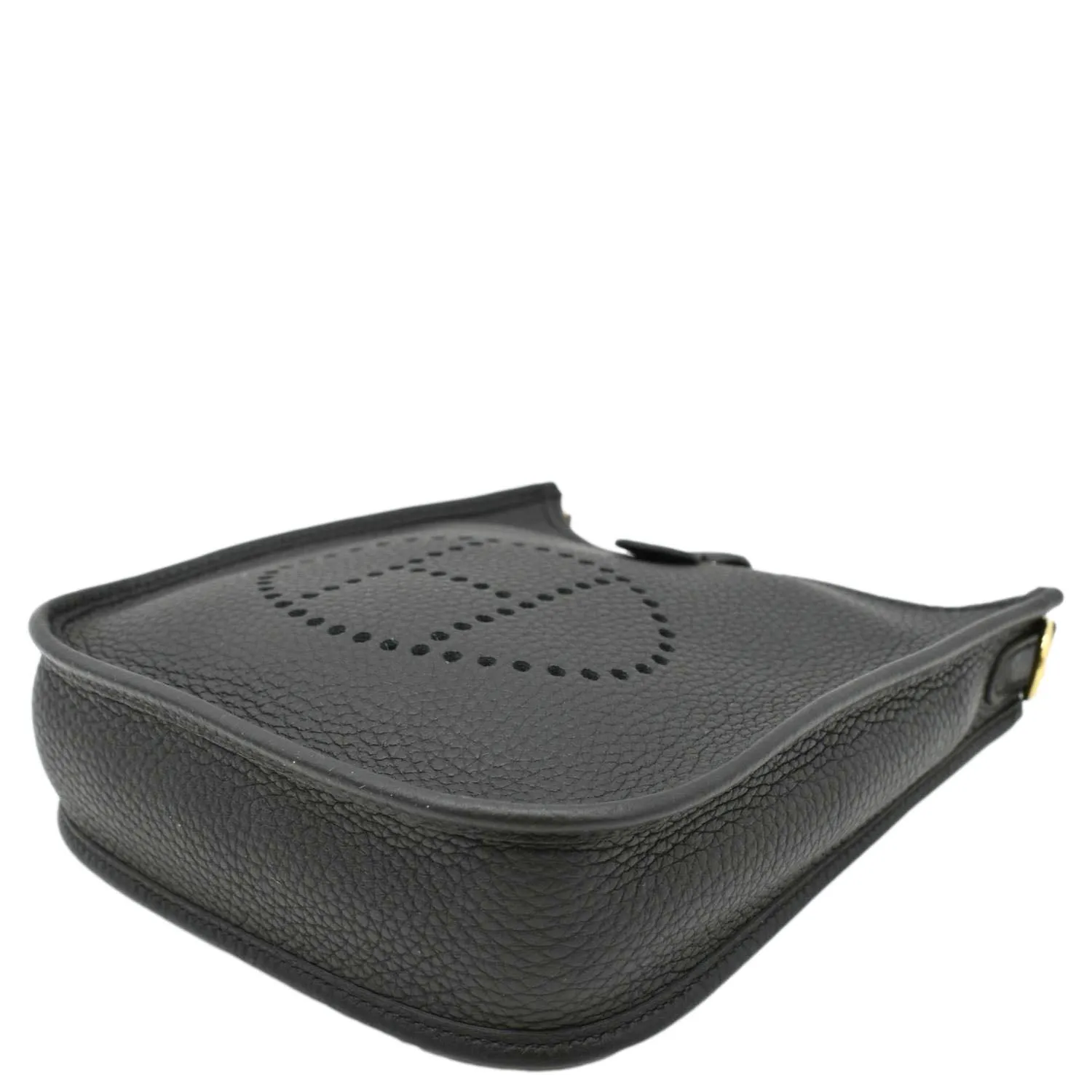 HERMES Evelyne TPM Clemence Leather Crossbody Bag Black