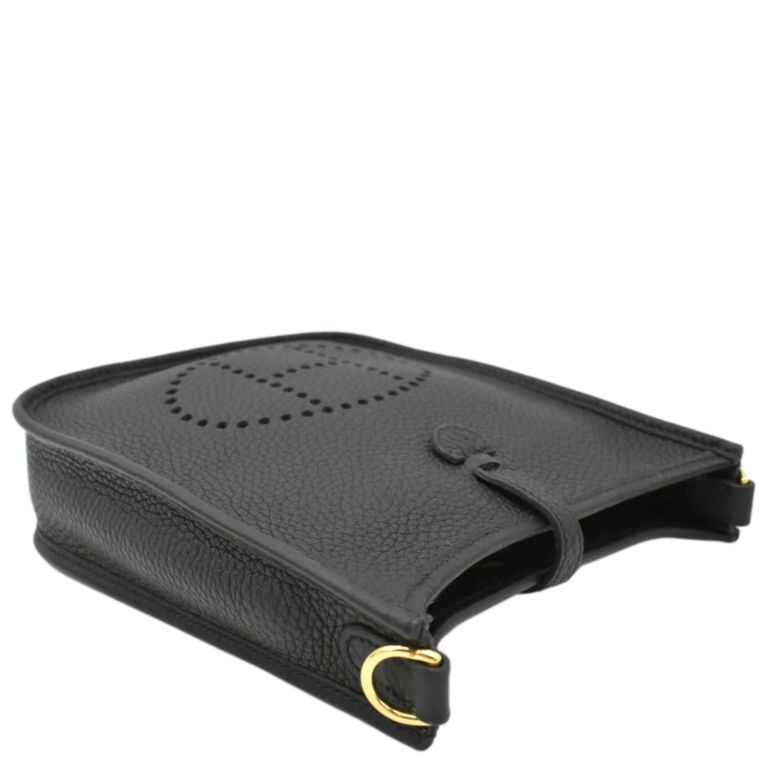 HERMES Evelyne TPM Clemence Leather Crossbody Bag Black