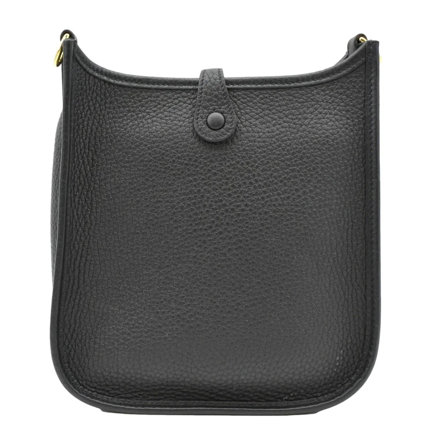 HERMES Evelyne TPM Clemence Leather Crossbody Bag Black
