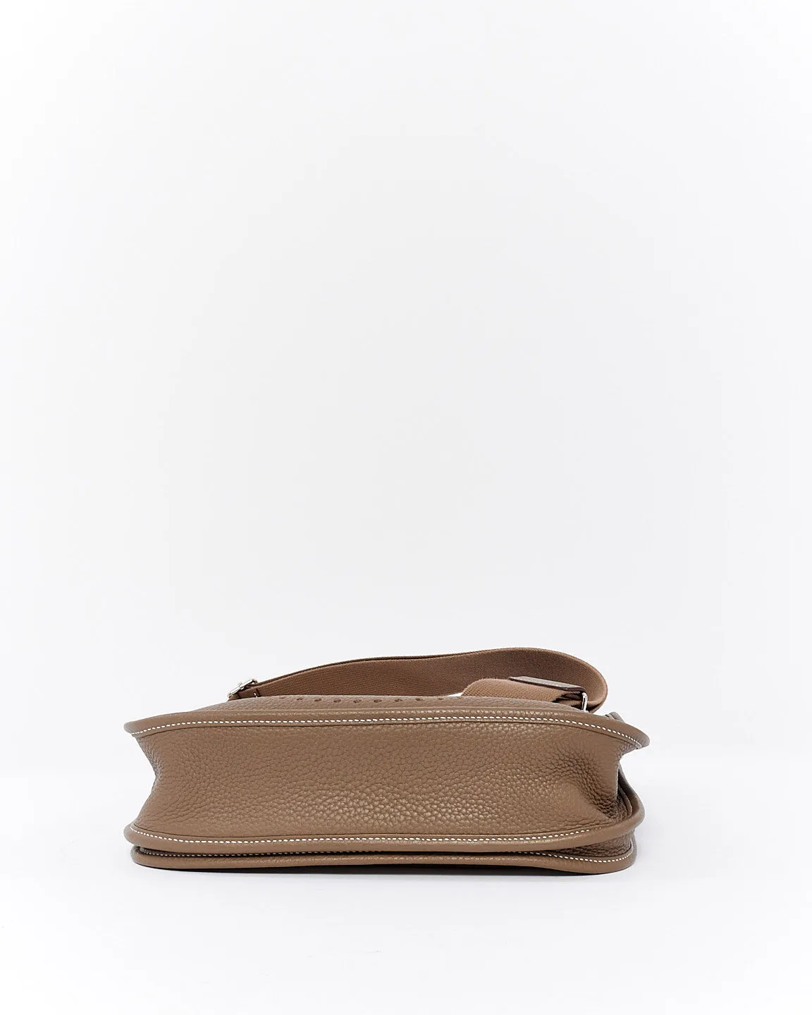 Hermès Etoupe Clémence Leather Evelyne III PM Bag