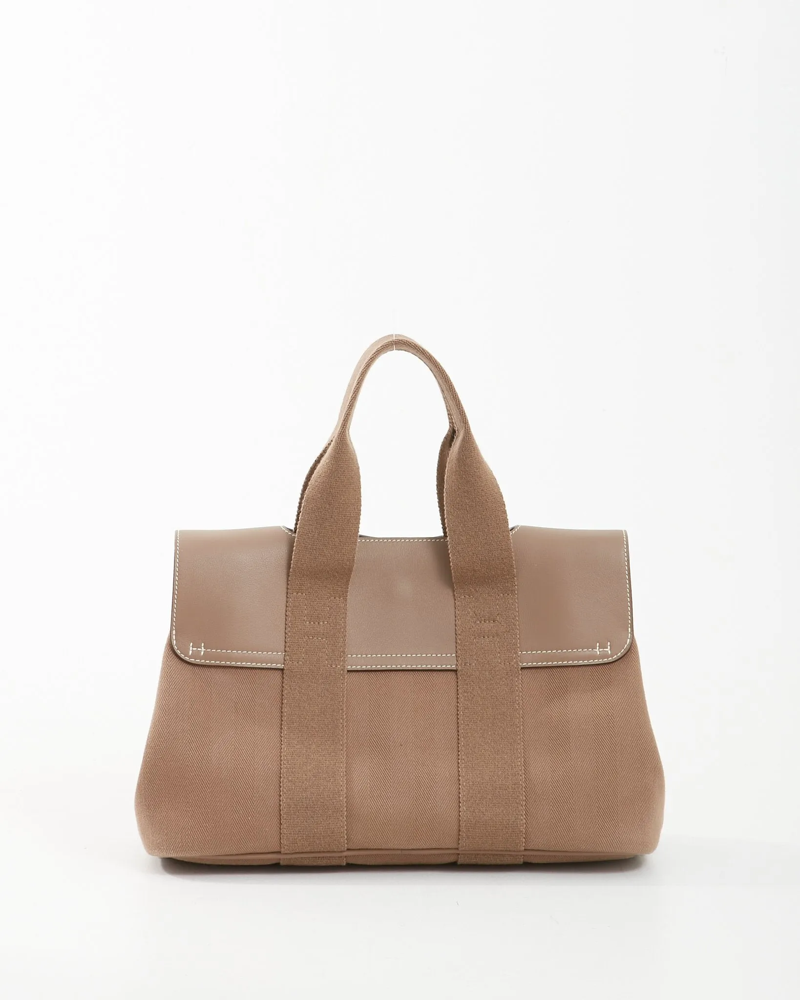 Hermès Étoupe Swift/Toile Valparaiso PM Top Handle Bag