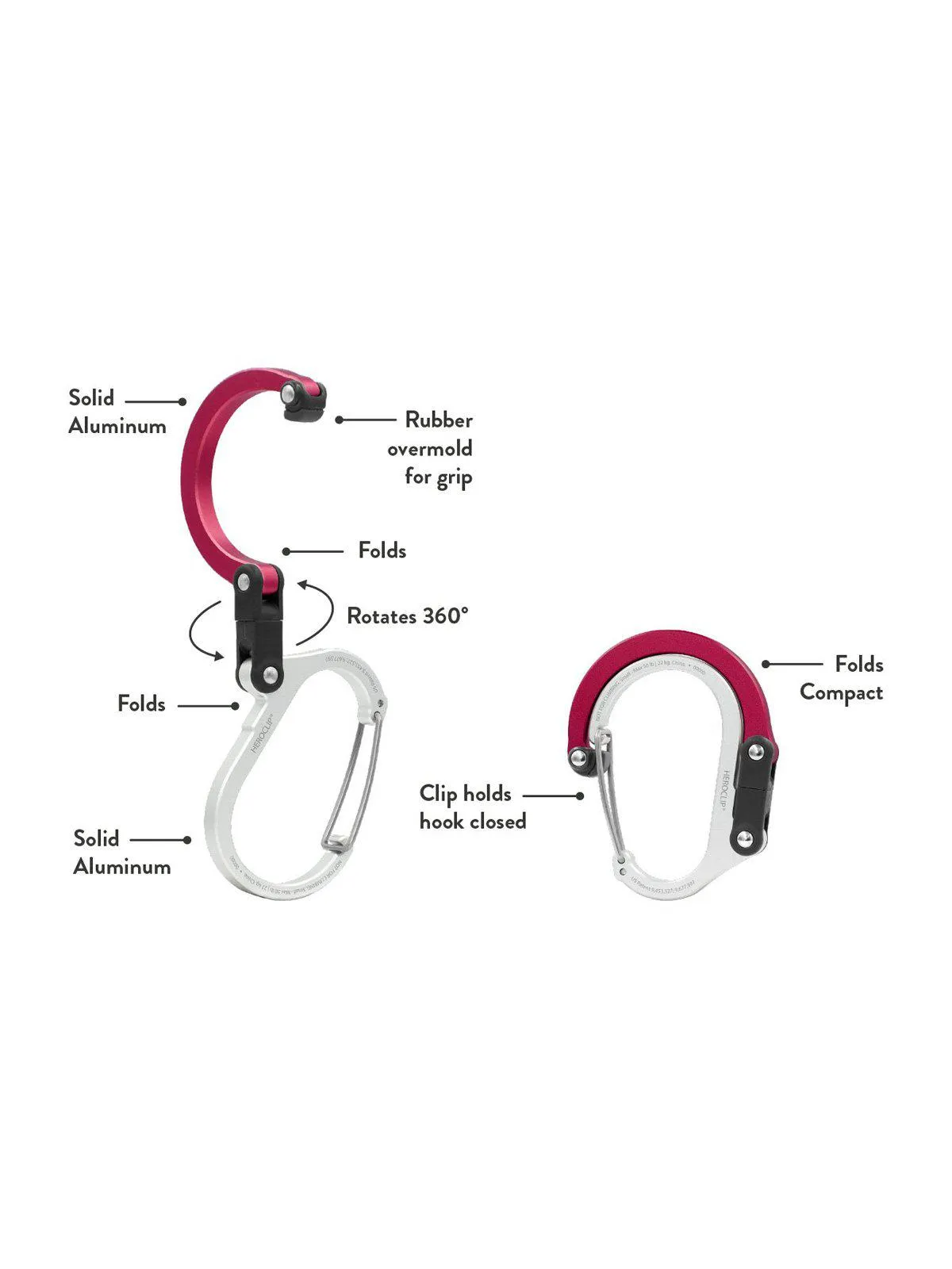 Heroclip Carabiner Small Hot Rod Red
