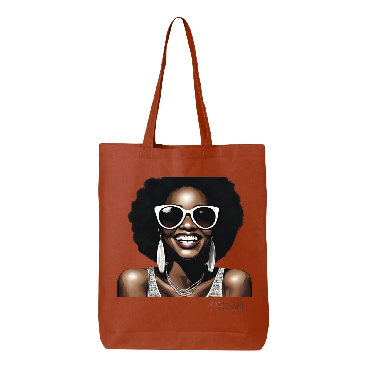 Hi There! Gusseted Cotton Tote Bag – Beautiful Woman with Sunglasses - Stylish & Spacious