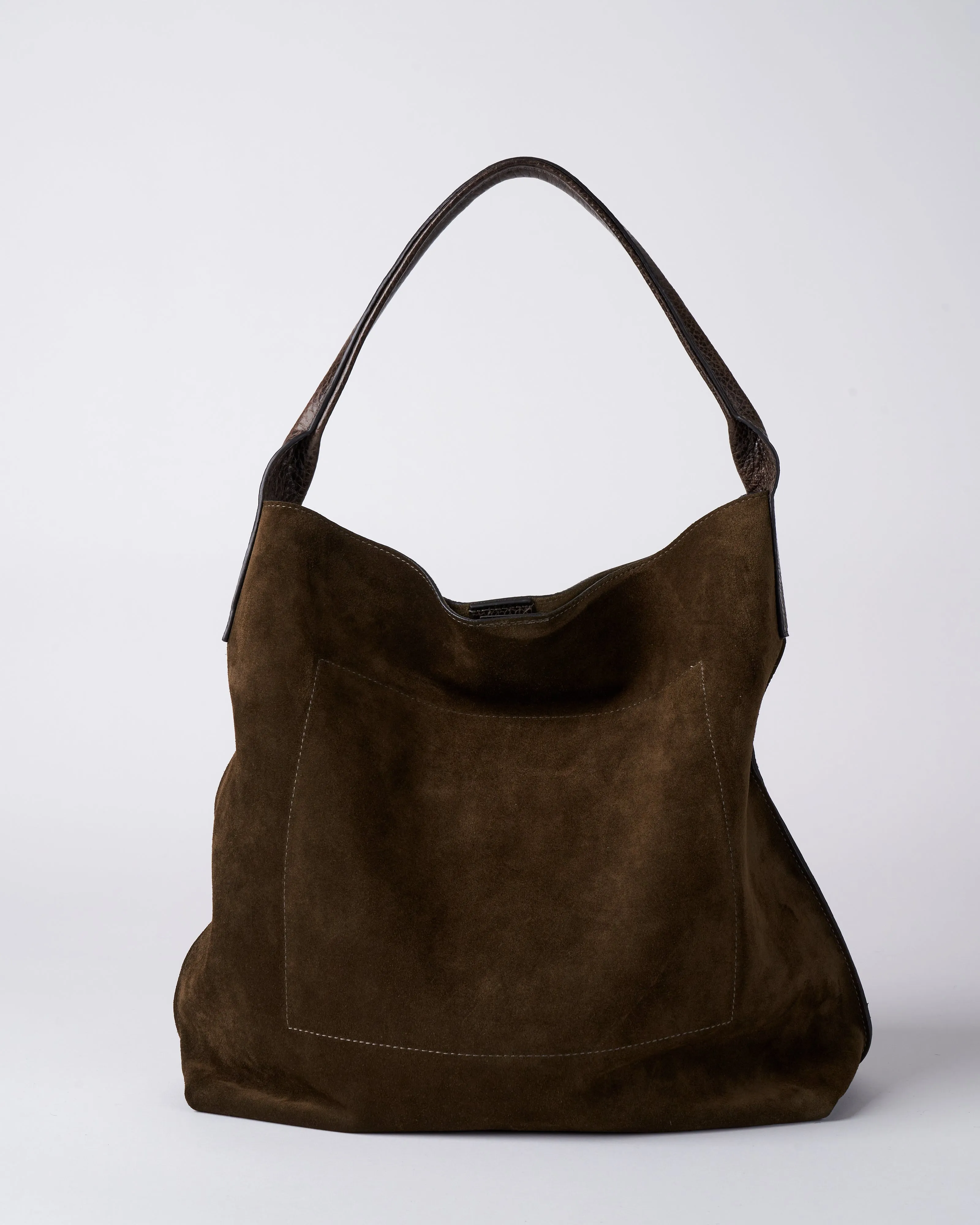hobo - olive suede/dark khaki
