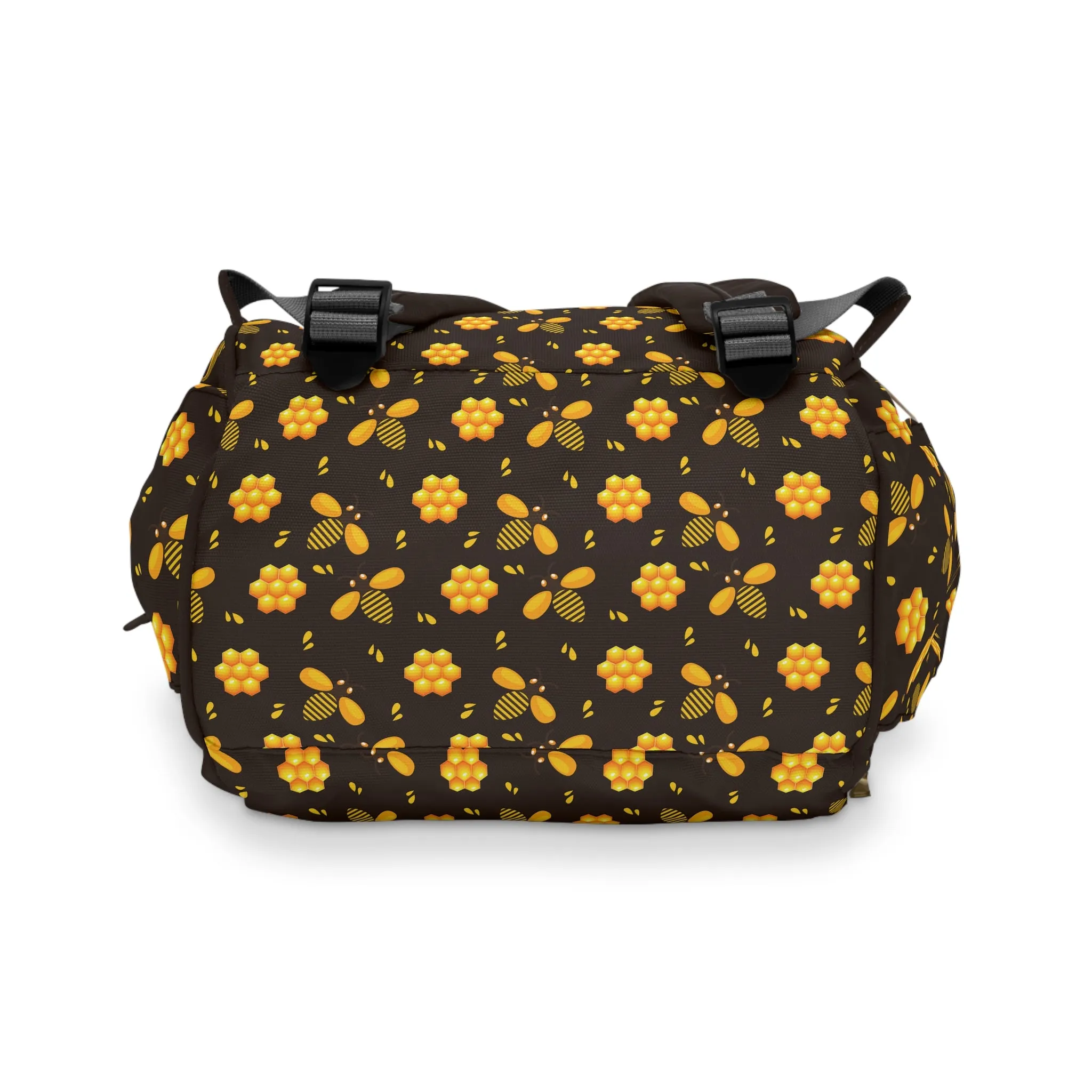 Honey Bee Diaper Backpack - Eco-Friendly & Stylish Baby Bag with Buzzing Bee Motifs, Perfect for Nature-Loving Parents