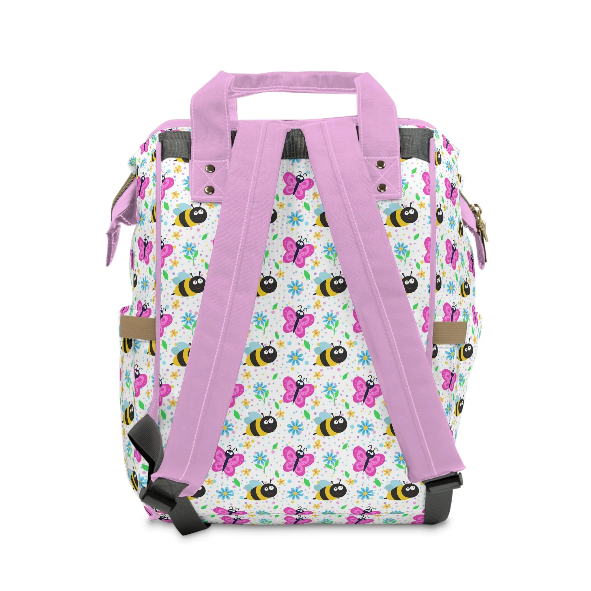 Honey Bee Diaper Backpack - Eco-Friendly & Stylish Baby Bag with Buzzing Bee Motifs, Perfect for Nature-Loving Parents