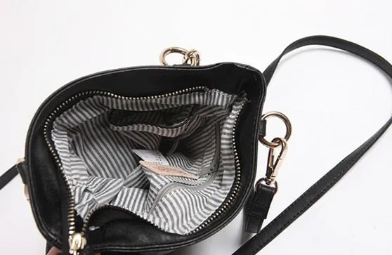 Hot New Punk Black Skull Face Designer Vegan leather Women's Shoulder Bag