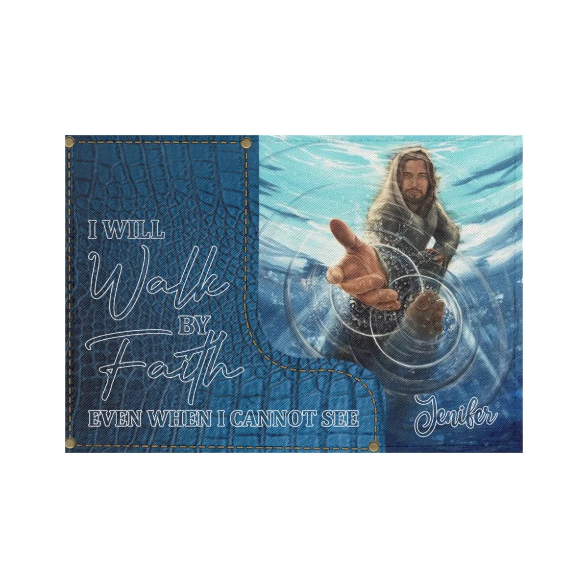 HPSP Checkbook Cover, Personalized Card Bag, I Will Walk By Faith Even When I Cannot See.