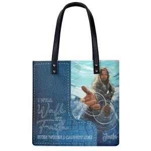HPSP Checkbook Cover, Personalized Card Bag, I Will Walk By Faith Even When I Cannot See.