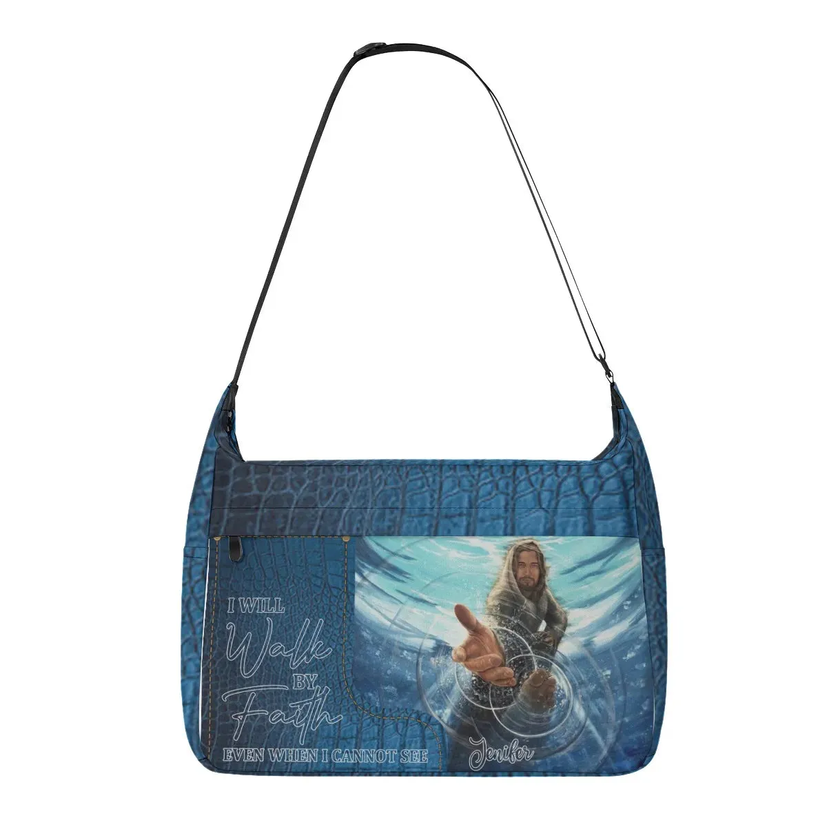 HPSP Checkbook Cover, Personalized Card Bag, I Will Walk By Faith Even When I Cannot See.