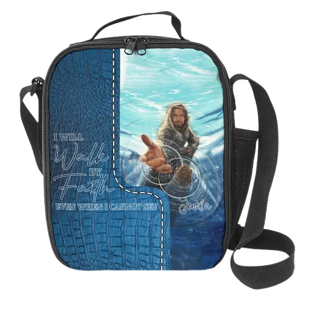 HPSP Checkbook Cover, Personalized Card Bag, I Will Walk By Faith Even When I Cannot See.