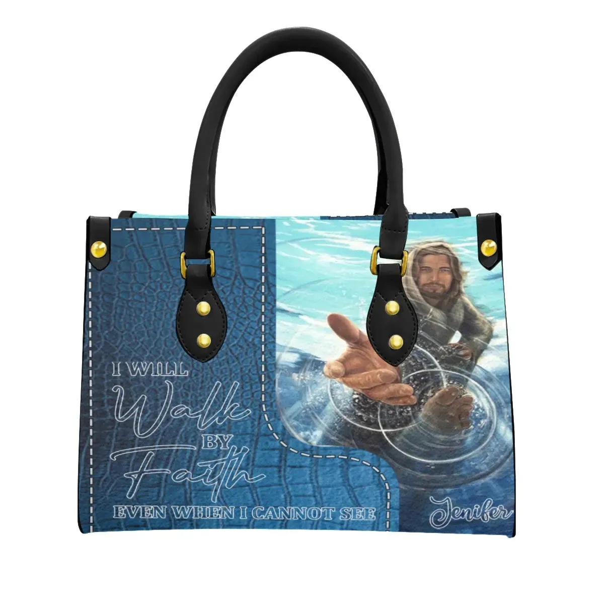 HPSP Checkbook Cover, Personalized Card Bag, I Will Walk By Faith Even When I Cannot See.